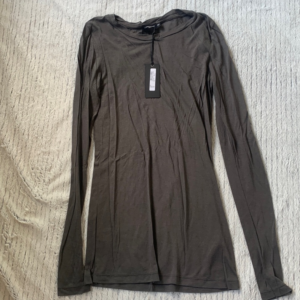 Liebeskind Berlin stone grey long sleeve tee